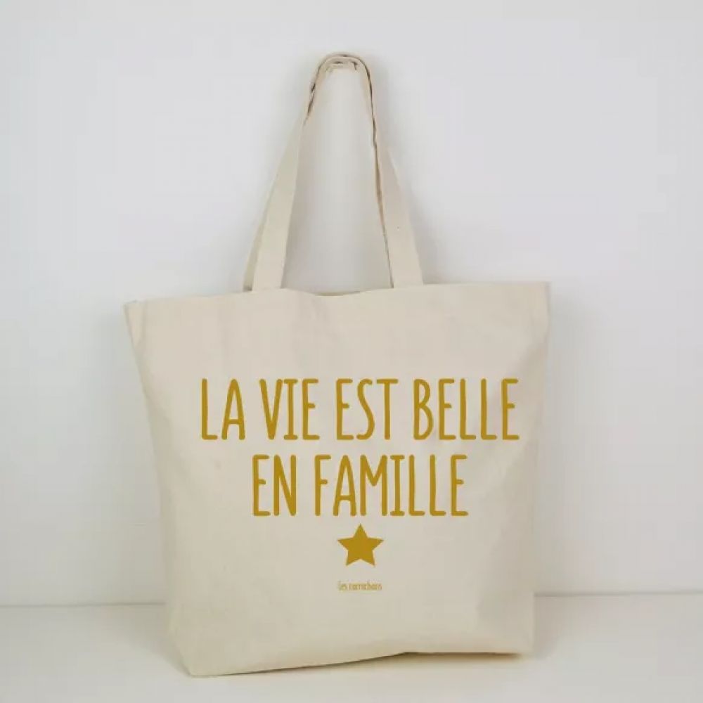 Sac cabas - La vie est belle en famille