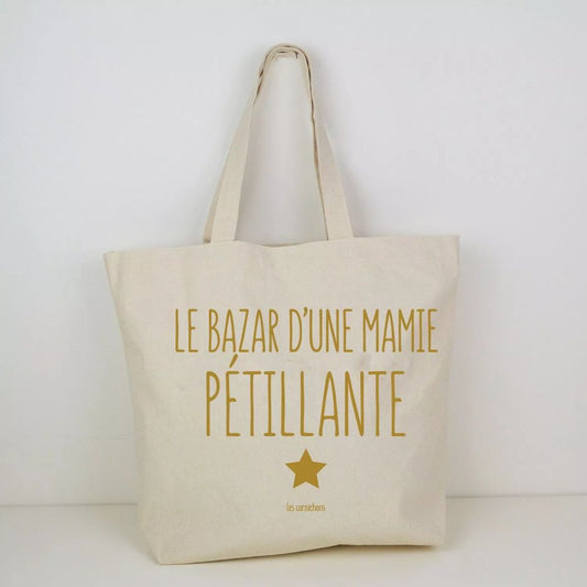 Sac cabas - Bazar d'une mamie pétillante