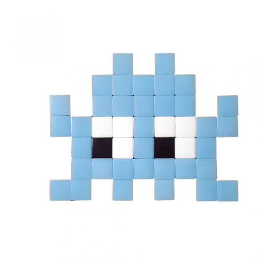 Invader - Pixel box 50 - bleu cyan