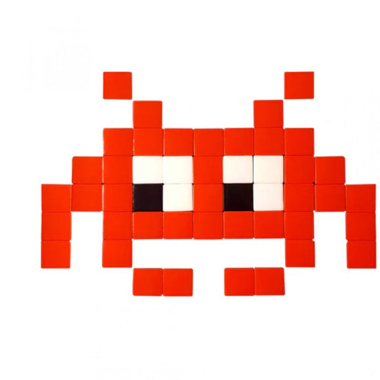 Invader - pixel box 50 - rouge