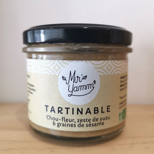 Tartinable bio - chou fleur, zeste de yuzu, graines de sésame