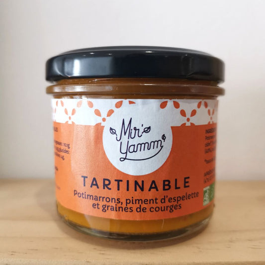 Tartinable bio - potimarron, piment d'Espelette, graines de courges