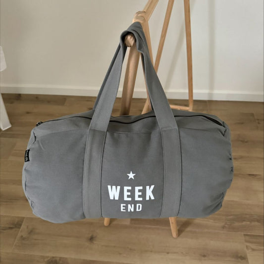 Sac polochon grison - Week-end