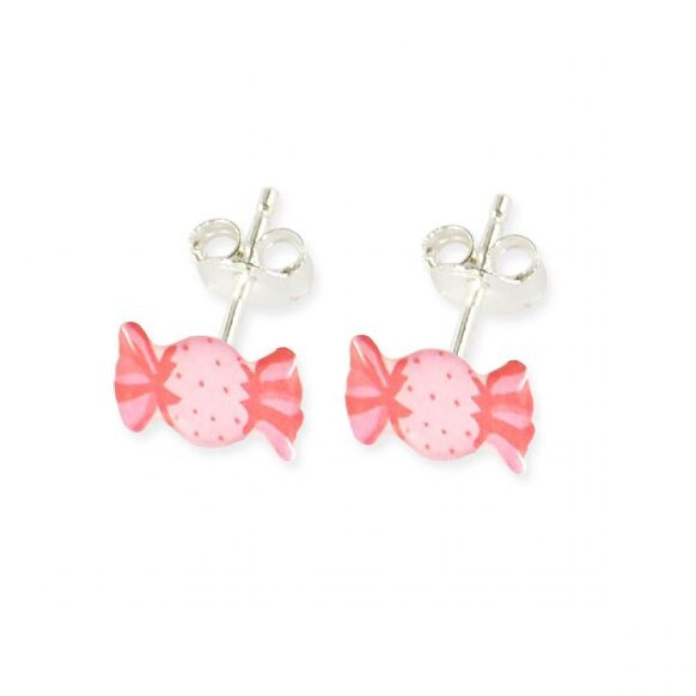 Boucles d'oreilles puces enfant argent 925 - bonbon