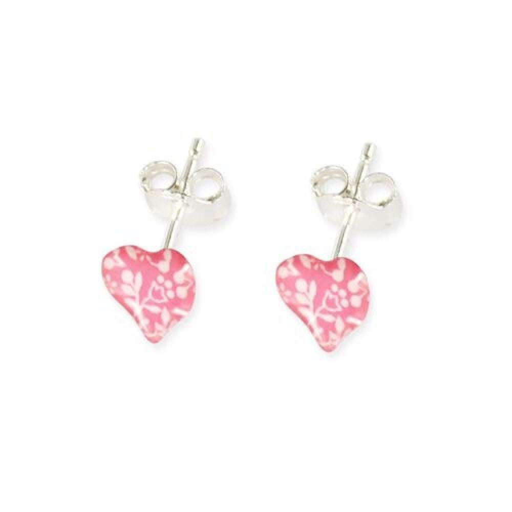 Boucles d'oreilles puces enfant argent 925 - coeur