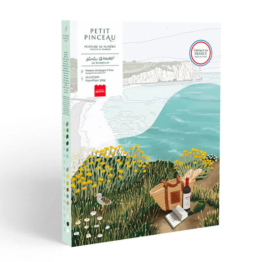 Coffret peinture au numéro - Picnic à Étretat par Ananya Bhandari