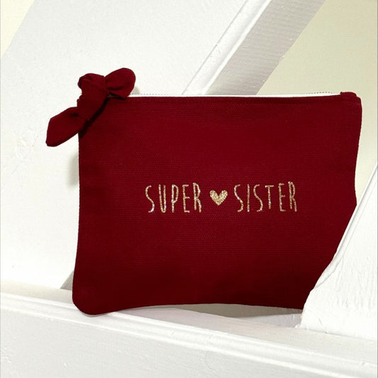 Pochette bordeaux - Super sister